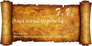 Tepliczky Viktória névjegykártya